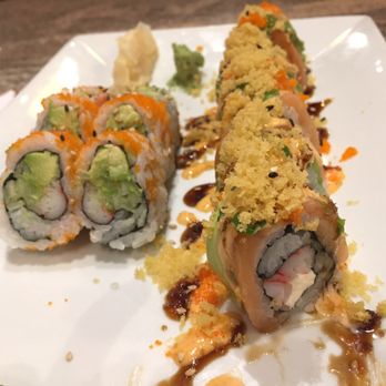 Bahn Thai - Inside the California roll (left) and the Ballantyne roll (right). - Thai Near Me - Charlotte, North Carolina Bahn Thai - Inside the California roll (left) and the Ballantyne roll (right). - Thai Near Me - Charlotte, North Carolina