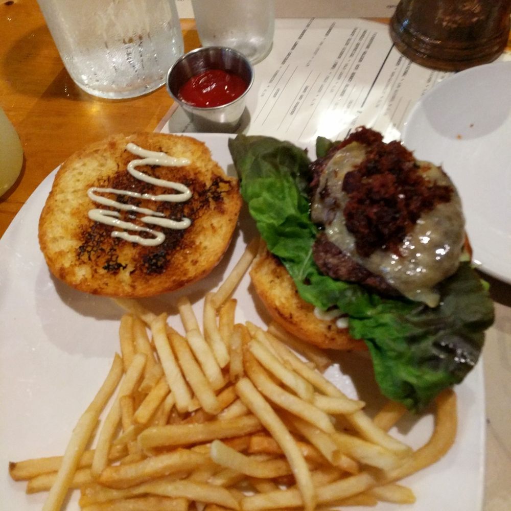 Ojai Deer Lodge - Their pathetic version of the lodge burger! What a sorry looking burger compared to the size of the bun! Not coming back here!! - American Near Me - Ojai, California