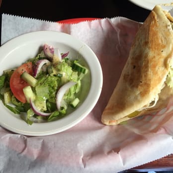 Open Sesame Cafe - Falafel Pita with house salad - Mediterranean Near Me - Des Moines, Iowa Open Sesame Cafe - Falafel Pita with house salad - Mediterranean Near Me - Des Moines, Iowa