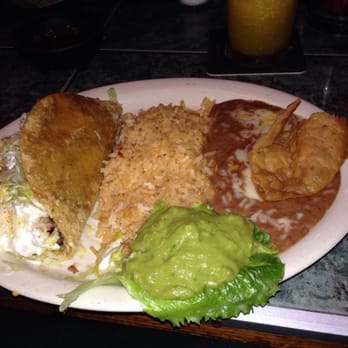Marieta's - #4 Carne Asada Crunchy Taco with Rice and Refried Beans. - Mexican Near Me - La Mesa, California