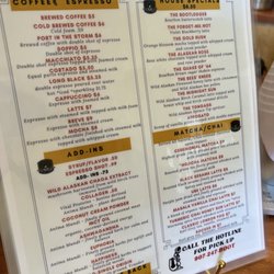 Bootleggers Creek - Current drink menu.