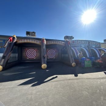 Jump High Jumpers - Ace throw & Sports zone at school event - Bounce House Rentals Near Me
