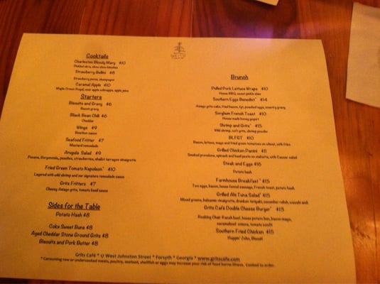 Menu photo 6 Grits Cafe Forsyth, GA Menu photo 6 Grits Cafe Forsyth, GA