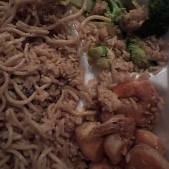 Kobe Grill - Over cooked, scorched and mushy rice and noodles! To the trash!!!! - Japanese Near Me - Greensboro, North Carolina