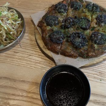 San Ho Won - Jellyfish with cucumber & hot mustard and Blood Sausage & Green Onion Pancake - Korean Near Me - San Francisco, California