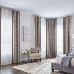 Drapery, Blinds & Design - Simple drapery panels with sheers