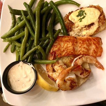 Anthony's Fish Grotto - Big Bay Combo with green beans. - Seafood Near Me - La Mesa, California Anthony's Fish Grotto - Big Bay Combo with green beans. - Seafood Near Me - La Mesa, California