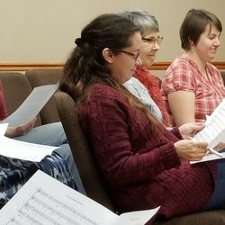 Reformation Covenant Church - Sherry looking so beautiful at Choir practice. Her hair falls so perfectly!