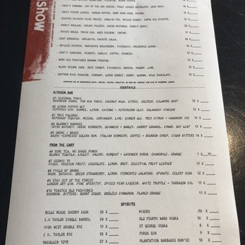 Gunshow - The menu when we visited - New American Near Me - Atlanta, Georgia