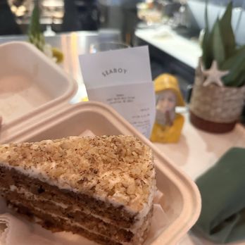 Seaboy - Delicious carrot cake!!  Had to take it home....just couldn't eat any more! - Seafood Near Me - Cornelius, North Carolina