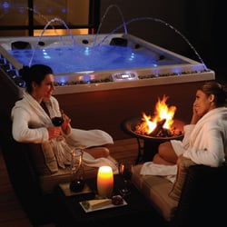 Spa World - Fireside chat and Hot Tub time for the Ladies!