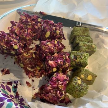 Lavender Bakery & Cafe' - Turkish delight . The pistachio one is amazing , and not too sweet . The red one is for those with a sweet tooth - Cafes Near Me - Berkeley, California Lavender Bakery & Cafe' - Turkish delight . The pistachio one is amazing , and not too sweet . The red one is for those with a sweet tooth - Cafes Near Me - Berkeley, California