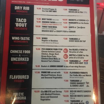 The Canadian Brewhouse - Daily Specials - Sports Bars Near Me - Edmonton, Alberta