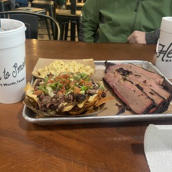 Heim Barbecue - Bbq & root-beer Loaded tato skins Mac  Brisket for the win - Barbeque Near Me - Fort Worth, Texas