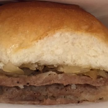 White Castle - The beef patty is rather thin, but the meat to bun ratio is doable with the soft steamed bun - Fast Food Near Me - Las Vegas, Nevada