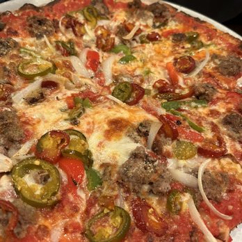 Next Door - Spicy Meatball Pie - Pizza Near Me - New Haven, Connecticut Next Door - Spicy Meatball Pie - Pizza Near Me - New Haven, Connecticut