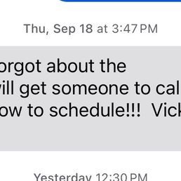 The third time Vicky failed to schedule us... The third time Vicky failed to schedule us...