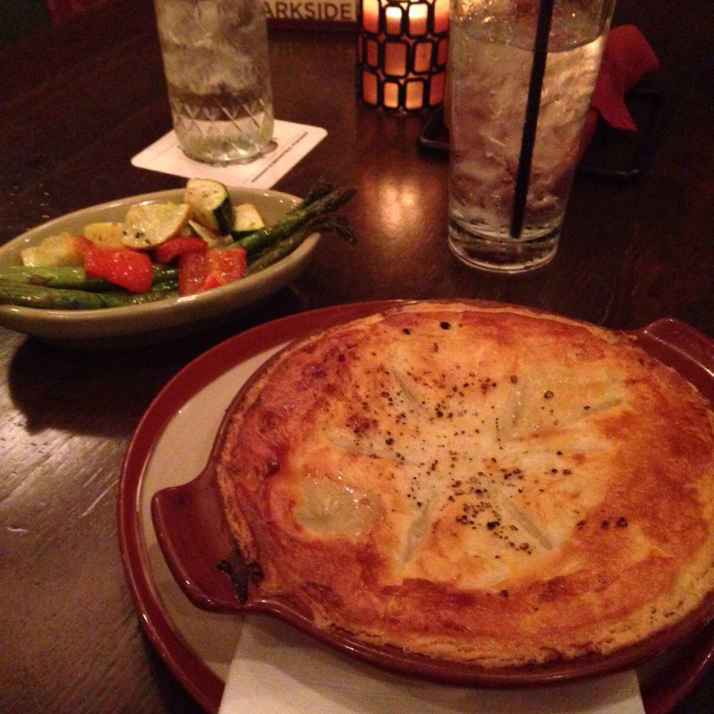 Parkside 23 - Chicken pot pie with side of sautéed veggies - New American Near Me - Brookfield, Wisconsin