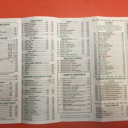 China Kitchen - Typical Chinese menu
