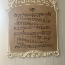 Cindys Chicken Coop - Plaque with all words to a Church song I'll never forget. Amazing Grace.