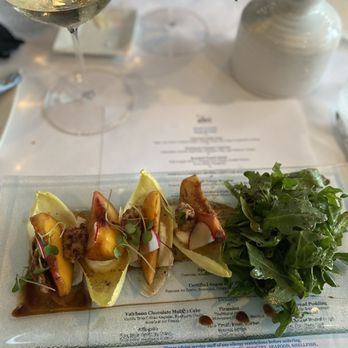The Dock - Peach salad - New American Near Me - Newport Beach, California