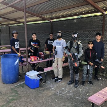 Outlaw Paintball - Group photo(I'm in the front with a grey shirt) been playing her ever since 7th grade and now in this picture I'm 9th grade. - Paintball Near Me - Pflugerville, Texas
