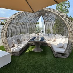 Crooked Palm Distillery - Lovely covered cabanas