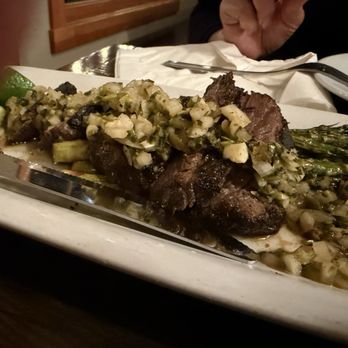 Sulla Vita - Flank Steak with asparagus and chimichuiri sauce - Mediterranean Near Me - Leavenworth, Washington