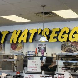 Fat Nat's Eggs - Bar seating and kitchen