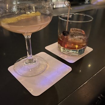 Mr. Purple - Old fashion and a strawberry basil cocktail. - Lounges Near Me - New York, New York Mr. Purple - Old fashion and a strawberry basil cocktail. - Lounges Near Me - New York, New York