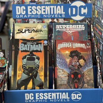 Starbase 505 - DC Essential Graphic Novels, including Absolute Superman, Absolute Batman, Absolute Wonder Woman, and Supergirl: Woman of Tomorrow. - Comic Books Near Me - Palm Springs, California Starbase 505 - DC Essential Graphic Novels, including Absolute Superman, Absolute Batman, Absolute Wonder Woman, and Supergirl: Woman of Tomorrow. - Comic Books Near Me - Palm Springs, California