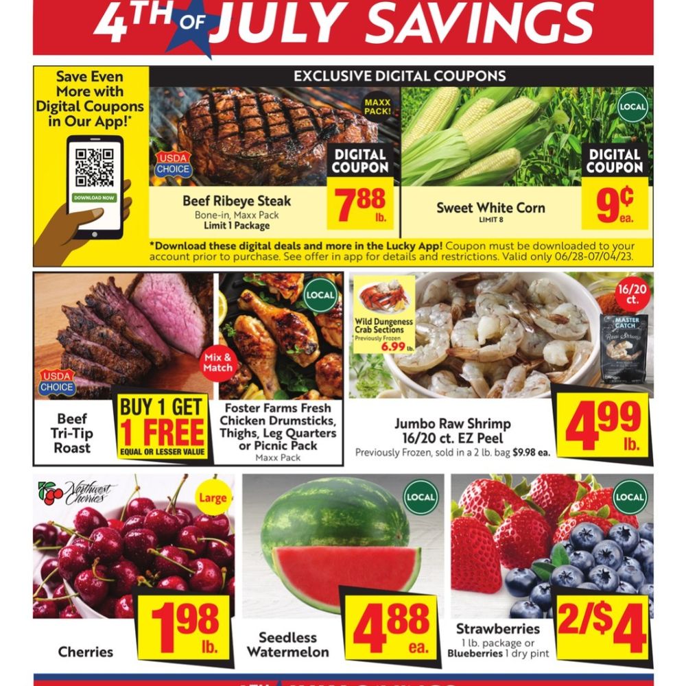 Lucky - a flyer for july savings - Grocery Near Me - Livermore, California
