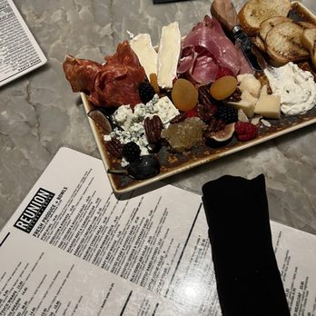 Reunion Kitchen + Drink - The most gorgeous & tasty charcuterie board - ever!! (Happy Hour version) - New American Near Me - Brea, California