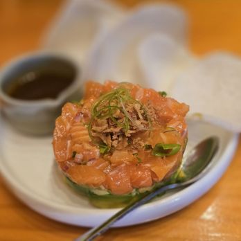 Yokai Izakaya - Salmon tartar tostada - Japanese Near Me - Vaughan, Ontario Yokai Izakaya - Salmon tartar tostada - Japanese Near Me - Vaughan, Ontario