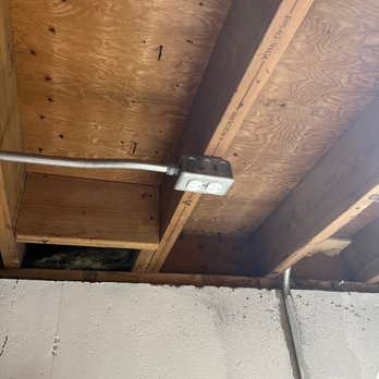 Dennis Electric - They fixed a bunch of wires that were capped but sticking out of this tube by installing an outlet. - Electricians Near Me - Omaha, Nebraska