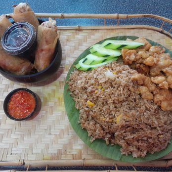 Bali Express - It comes out on a tray. Banana leaves under all of it - Indonesian Near Me - Carson City, Nevada Bali Express - It comes out on a tray. Banana leaves under all of it - Indonesian Near Me - Carson City, Nevada