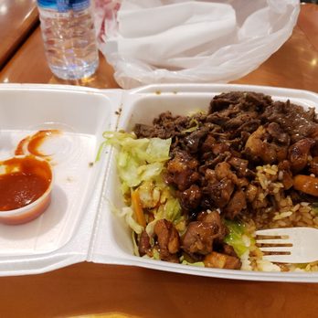 California Plate - Chicken and beef - Asian Fusion Near Me - Santa Ana, California California Plate - Chicken and beef - Asian Fusion Near Me - Santa Ana, California