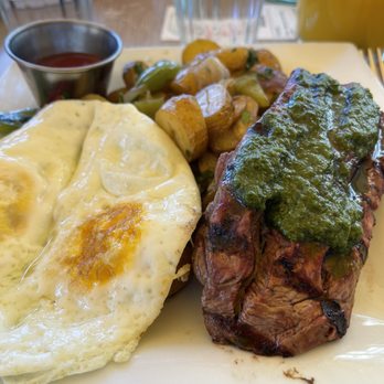 Driftwood Kitchen - Steak and Eggs @choychowdown - Seafood Near Me - Laguna Beach, California