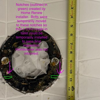 Home Renew 360 - Gerry-rigged flange to pass permit inspection. - General Contractors Near Me Home Renew 360 - Gerry-rigged flange to pass permit inspection. - General Contractors Near Me