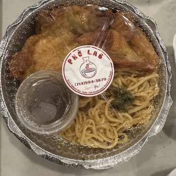 Pho Lab - Crispy Chicken Garlic Noodles - Vietnamese Near Me - Huntington Beach, California