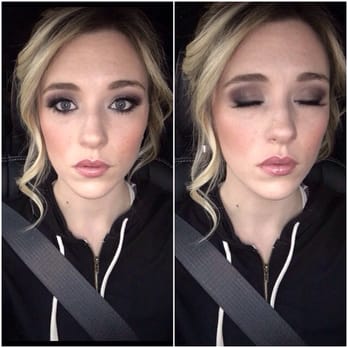 Total Image Hair & Makeup - First trial this is what we got and this was nothing that we had asked for. And gave us attitude when asked to change it - Makeup Artists Near Me - Oakbrook Terrace, Illinois