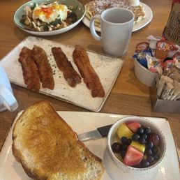 The B.E.C, Million Dollar Bacon, Orange Pecan Pancakes, Chimichurri Steak & Eggs Hash