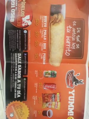 Menu photo 3 Go burritos León, GUA