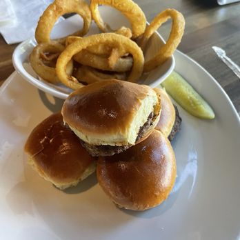 Yard House - Classic Sliders w/ onion rings - New American Near Me - Concord, California
