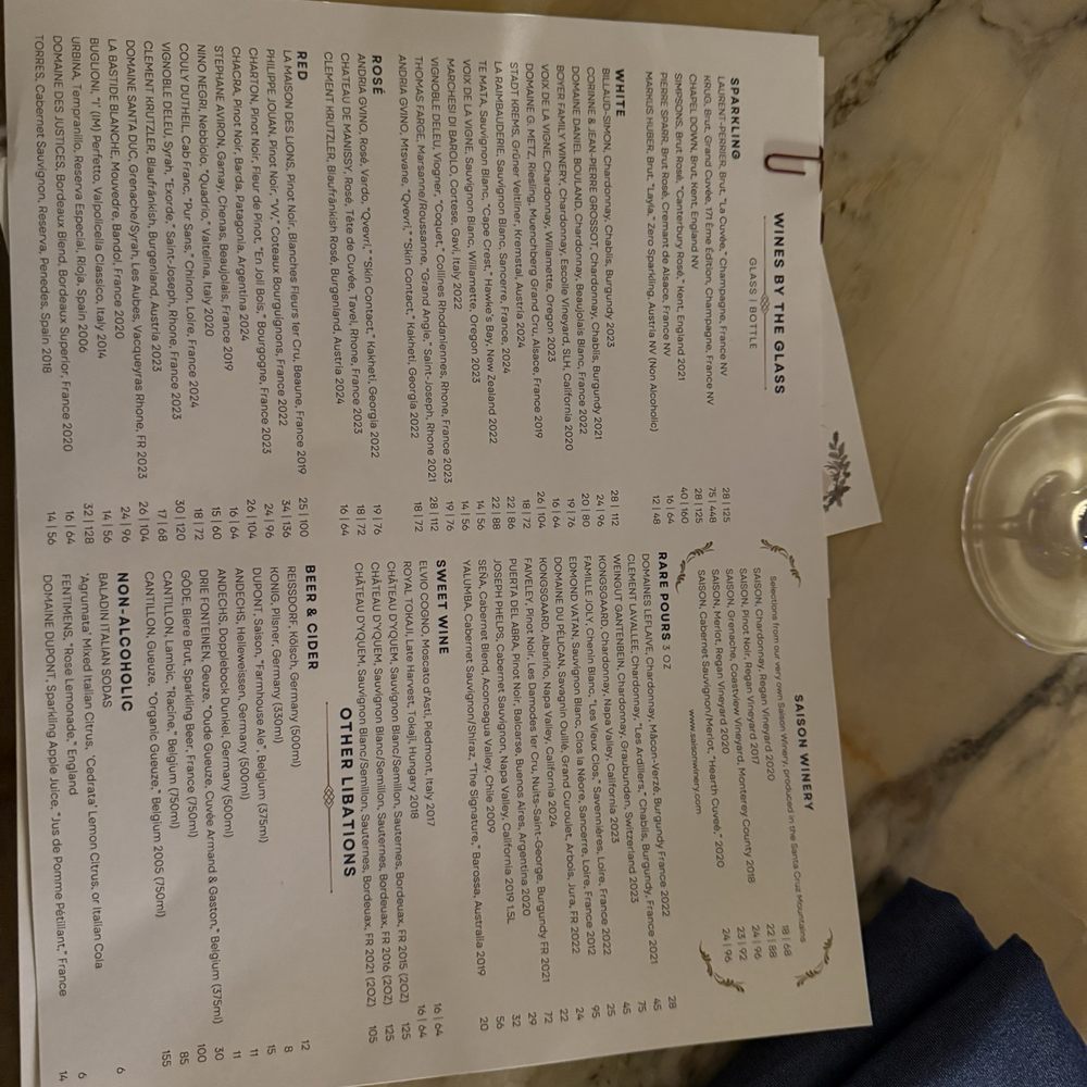 Saison - Wine menu (Dec 2025) - Wine Bars Near Me - San Francisco, California Saison - Wine menu (Dec 2025) - Wine Bars Near Me - San Francisco, California