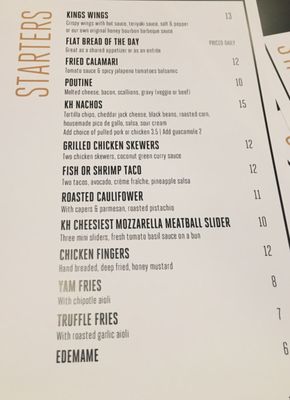 Menu photo 5 King’s Head Public House Vancouver, BC