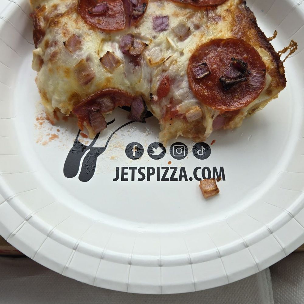 Jet's Pizza - Getting started pepperoni cheese. - Pizza Near Me - Jacksonville, Florida