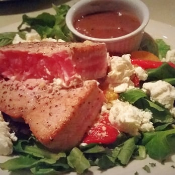 Brooklyn Grill & Cafe - $18 Mahi Mahi salad but I wanted pan seared rare tuna so they substituted with extra $14, wasn't the best $32 salad I had though - New American Near Me - Bristol, Virginia