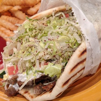 Gyro Guys Halal Grill - Lamb/beef gyro and some fries - Mediterranean Near Me - Everett, Washington