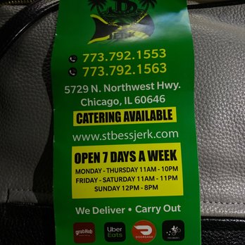 St. Bess Jerk - To go menu - Caribbean Near Me - Burbank, Illinois